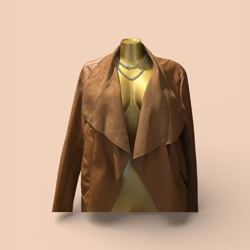 Women's Brown Draped Blazer